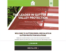 Tablet Screenshot of gutterscreen.com.au